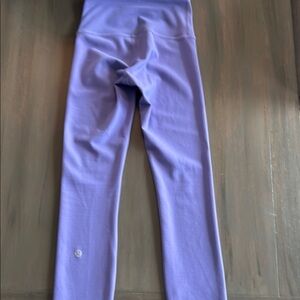 Womans Wunder Train Lululemon High-Rise cropped Purple Leggings 23” size 0